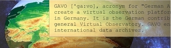 [GAVO text on German map and sky background]